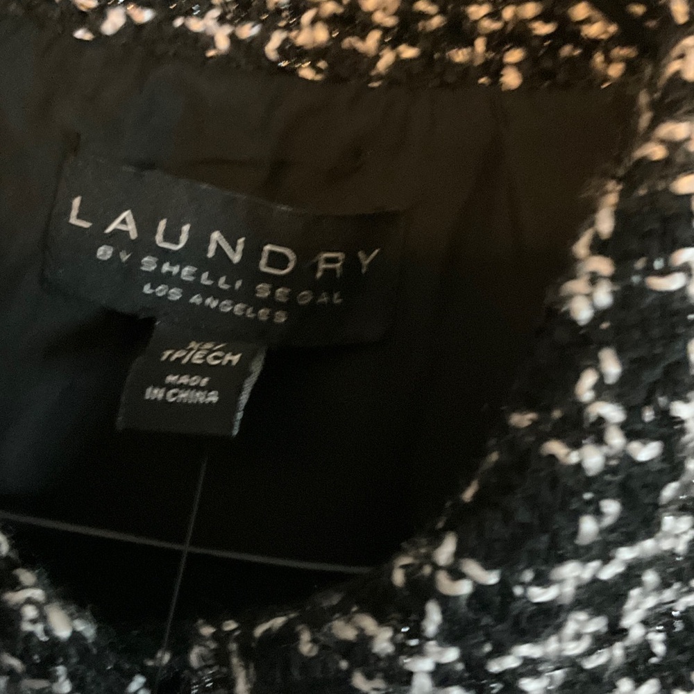 Laundry By Shelli Segal Monochrome Tweed Vest - Picture 2 of 4